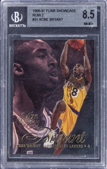 1996-97 Flair Showcase Row 2 #31 Kobe Bryant Rookie Card - BGS NM-MT+ 8.5